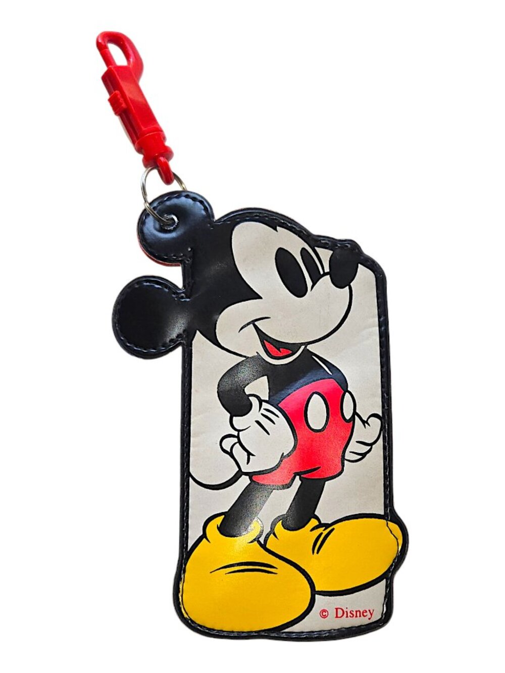 Disney Mickey Mouse Vintage Marchon Clip-On Soft Eyeglass Case Pouch